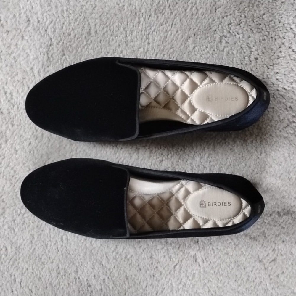 Birdies Black Velvet looking shoes